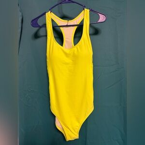Yellow Racerback One-Piece Swim Suit NWT